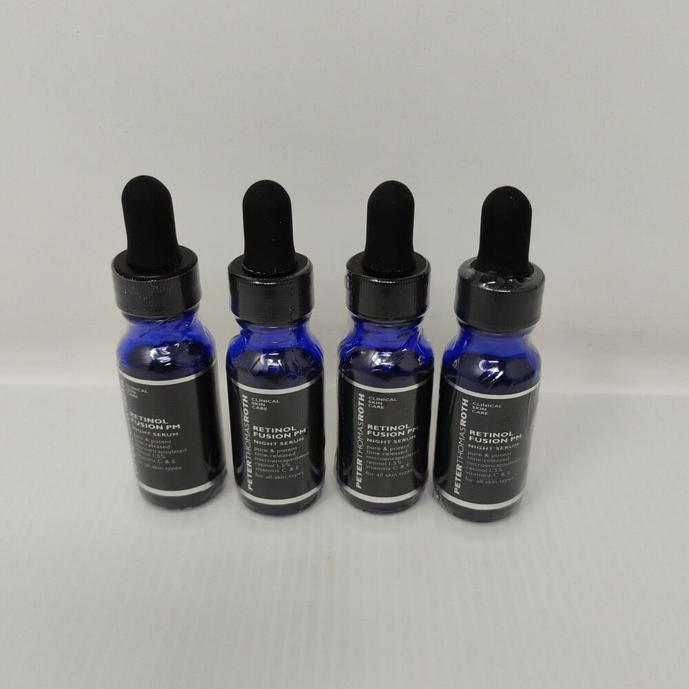 Peter Thomas Roth Retinol Fusion PM Night Serum 0.4oz Travel Size 4 SEALED Units